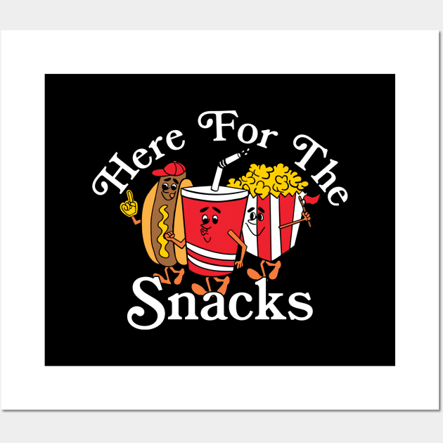 Here For The Snacks Wall Art by tailgatemercantile